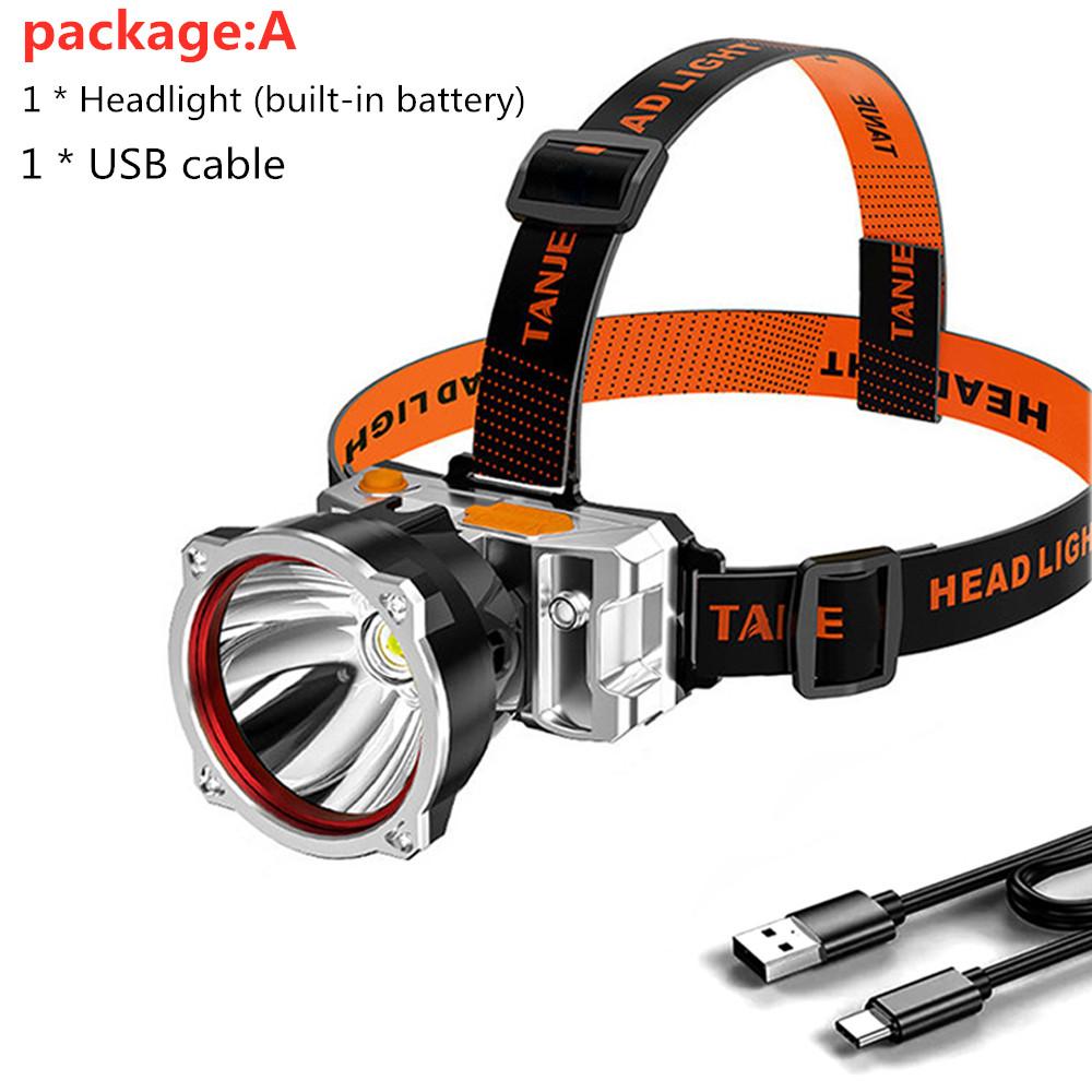 Powerful LED Headlamp USB Rechargeable Waterproof Head Flashlight 3 Modes Portable Outdoor Fishing Camping Light Torch