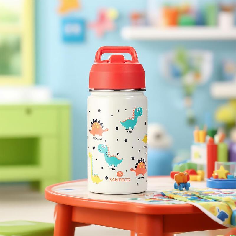 Shengdigu Kids Dual-Use Stainless Steel Insulated Water Bottle 380ml