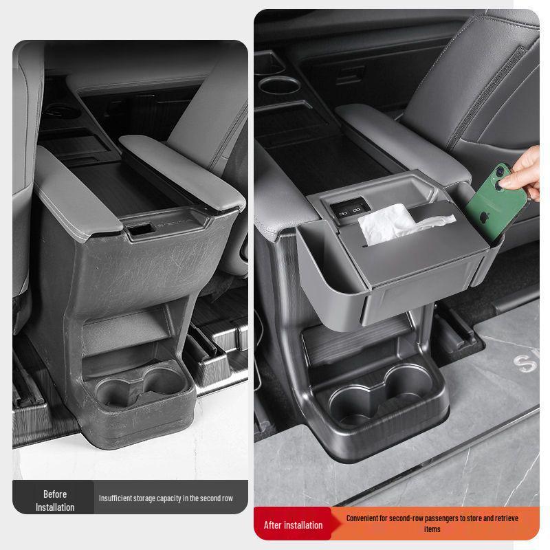Toyota Sienna Armstöd Bakre Förvarings- & Mugghållarfack