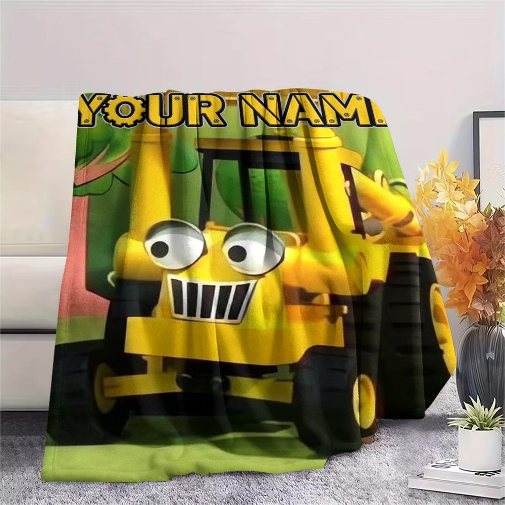 1 Stück Individueller Name Bob der Baumeister Gemustert Flanell Decke Geeignet für Alle Jahreszeiten für Heimdekoration Wärme und Komfort Geschenke Feiertagsgeschenk