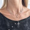 Fashion New Style Sexy Star Pendant Necklace with Rhinestones - Stylish Starburst Lockbone Chain for Fashion - conscious Girls and Women