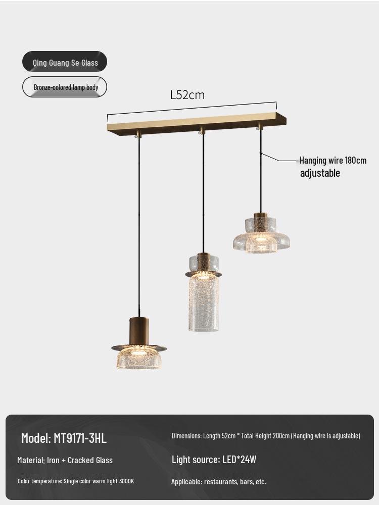 Retro Luxury Bedside Pendant Lamp - Designer Wall & Bar Counter Lighting