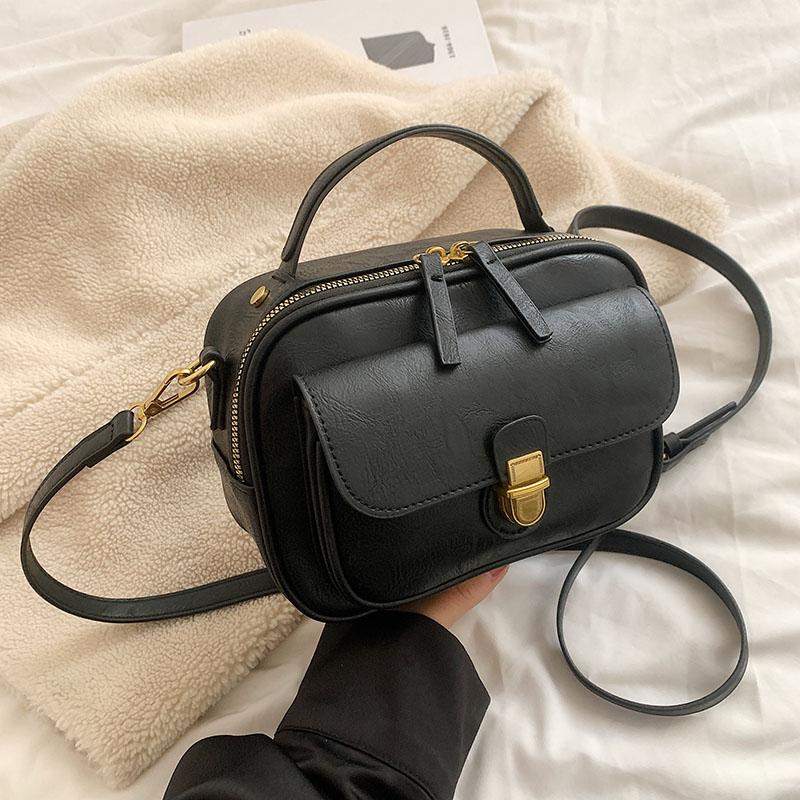 Luxusní dámská kabelka přes rameno z umělé kůže s jedním ramenem pro ženy, vintage styl.