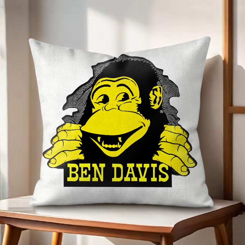 

Luxury BBen DDavis Cushion Cover Natural Linen Organic Fabric DoubleSided Printing Couch Pillow Covers Home Decor 30x30cm