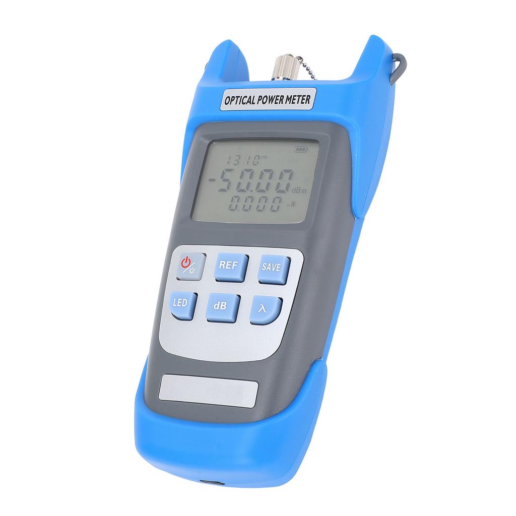 Optical Power Meter High Accuracy Rechargeable Fiber Attenuation Tester with LED Light -50 to +26dbm