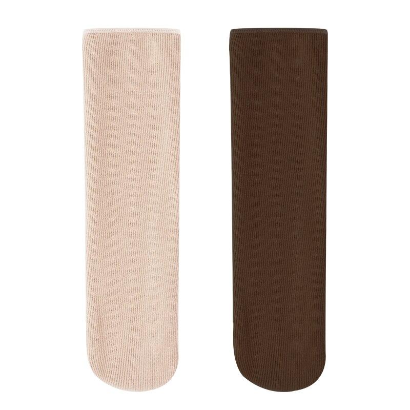 

Модные снежные носки для женщин, вертикальные полоски, средней длины, зимние, толстые, теплые, бархатные носки для пола 34-40