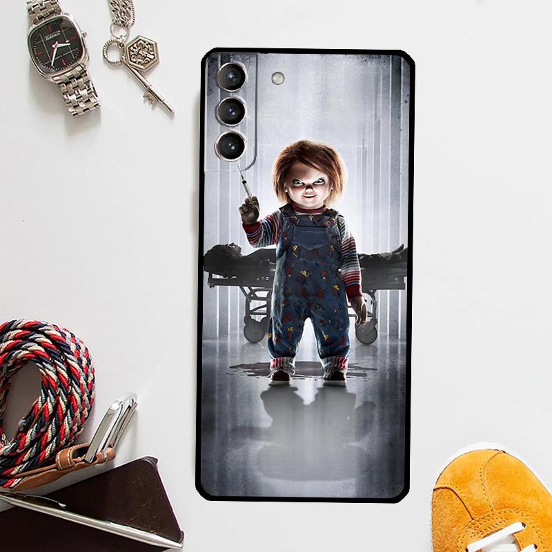 Chucky Doll Horror Movie Case For Samsung Galaxy S25 S24 Ultra S20 S21 S22 S23 Plus S9 S10 S24 FE S25 FE Cover Coque