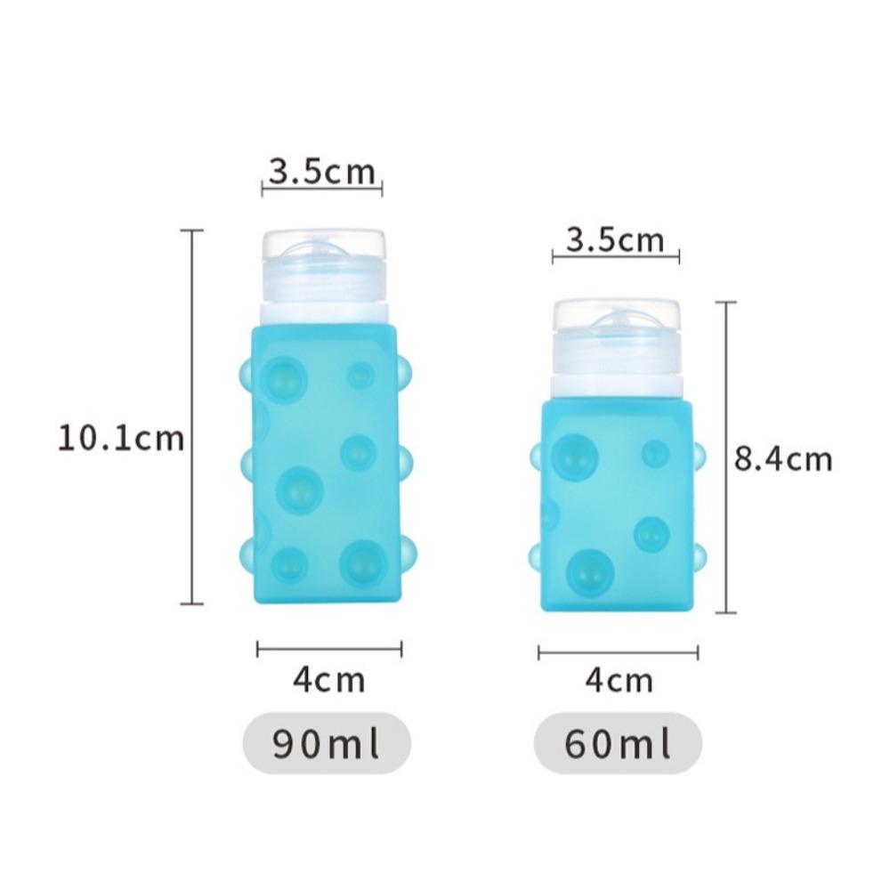 90ML Refillable Silicone Bottles Soft Leak Proof Shampoo Lotion Containers Cosmetic Travel Bottles Eco Storage Bottles