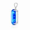 Blue Topaz Pendant 80 ct Cushion Cut In 925 Sterling Silver Necklace Gemstone Jewelry Gift