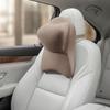 High Density Leather Headrest Cushion with Adjustable Strap Slow Rebound Car