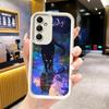 Phone Case for Samsung Galaxy S26 S25 Ultra S24 FE Night Moon Cat Dreamy Art Shell S23 Plus S22 + S21 S20 5G Soft Silicone Funda