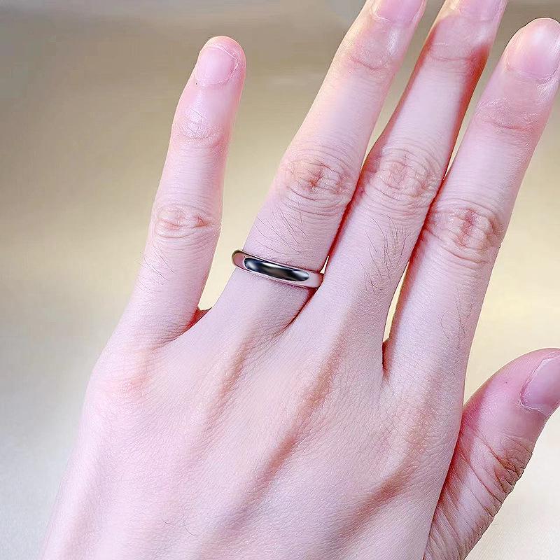 Zhuo Zhifan 2023 S925 Silver Modern Minimalist Ring for Women - Elegant European & American Style