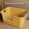 Extra Large Semi-Enclosed Splash-Proof Cat Litter Box for Maine Coons