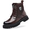 Retro Herren-Ankle Boots aus echtem Leder Herbst Winter Designer Samt Warm Arbeitsschuhe Mann Lässige Plateau-Stiefel Männlich