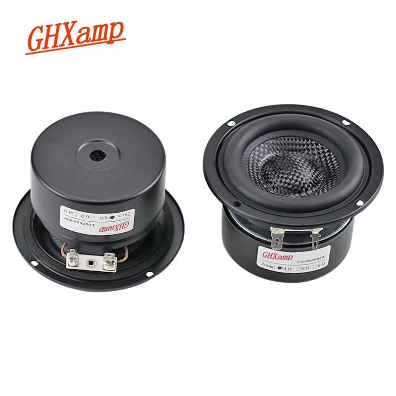 GHXAMP Fiberglass Braided 3 Inch Woofer Subwoofer Hifi Speaker Unit Powerful Low Frequency 4OHM 25W Waterproof 2PCS