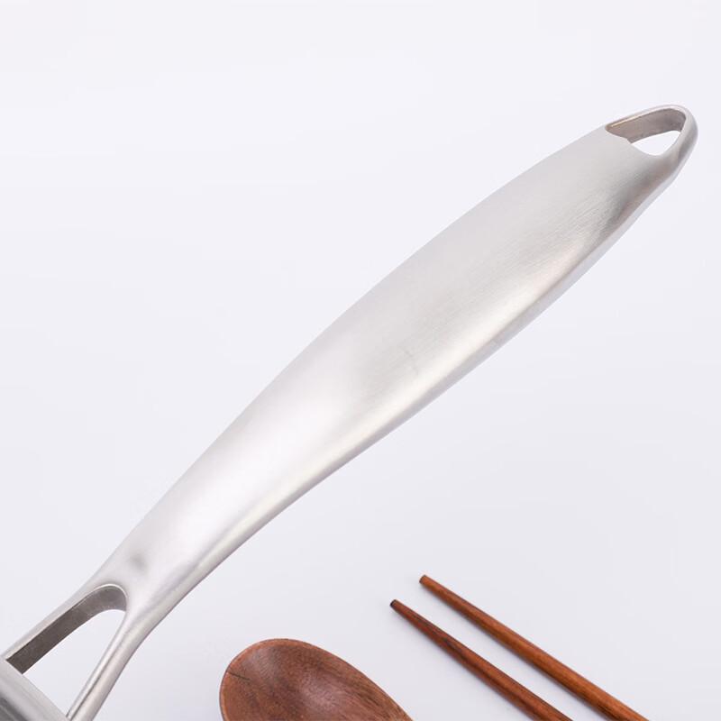 ZISIZ Stainless Steel Non-stick Wok with Steel Handle