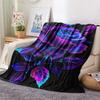 Rose Print Flannel Blanket, High Quality Comfortable for All Seasons, Home Decor, Warmth and Comfort, Perfect for Christmas Gifts