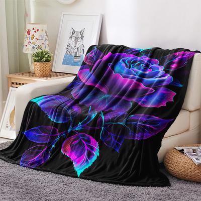 Flaneldecke mit Rosenmuster, Hohe Qualität, Bequem für alle Jahreszeiten, Heimdekoration, Wärme und Komfort, Perfekt für Weihnachtsgeschenke