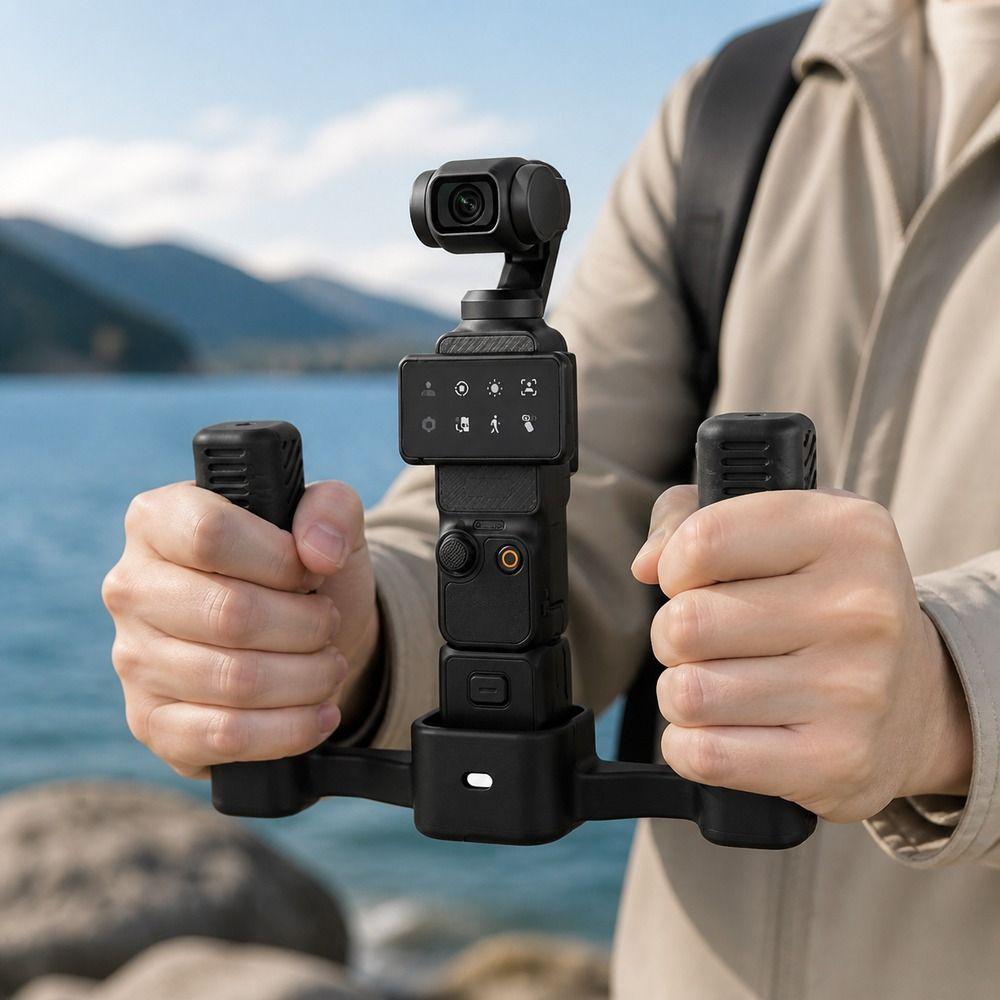 Durable Non-Slip Camera Grip Handle Set for DJI Osmo Pocket 3/4/4p Vlogging Accessory