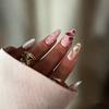 3D Gold Foil Flower Rhinestone False Nails Set