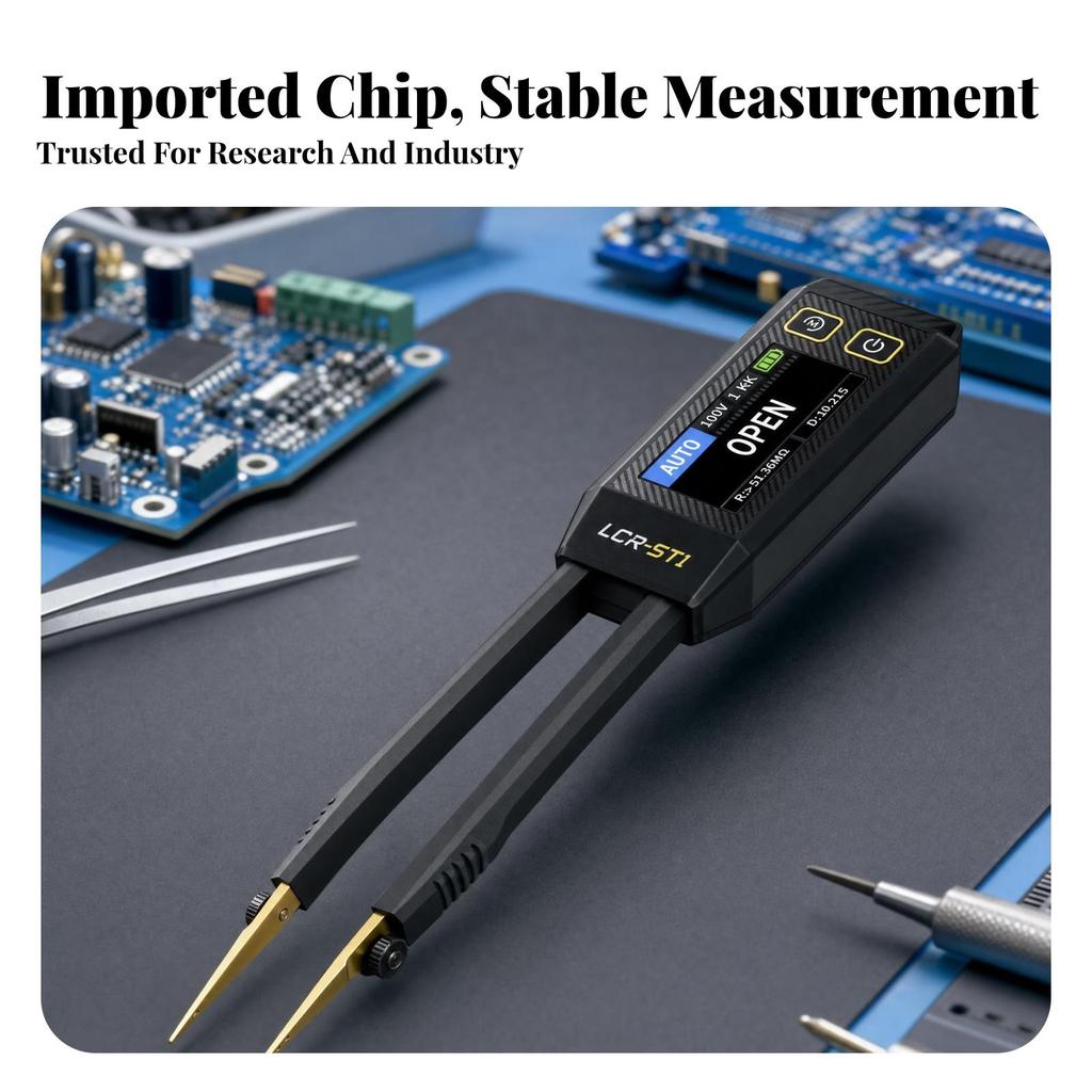 L/C/R Tweezer Tester Automatic Recognition Handheld Bridge Type C Charging Digital