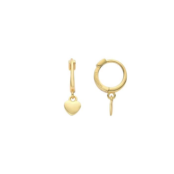 Luxenter Boucles d'oreilles Lakor en zircone brillante, finition en or jaune 18 carats