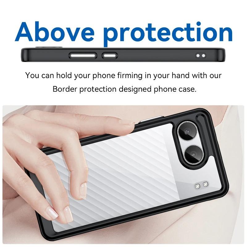 Nárazuvzdorný akrylový průhledný kryt na telefon pro OnePlus Nord 4 Barevný rámeček Tvrdý zadní kryt pro OnePlus Nord CE 4