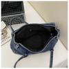 IELGY Fashionable Washed Denim Texture One-Shoulder Underarm Bag