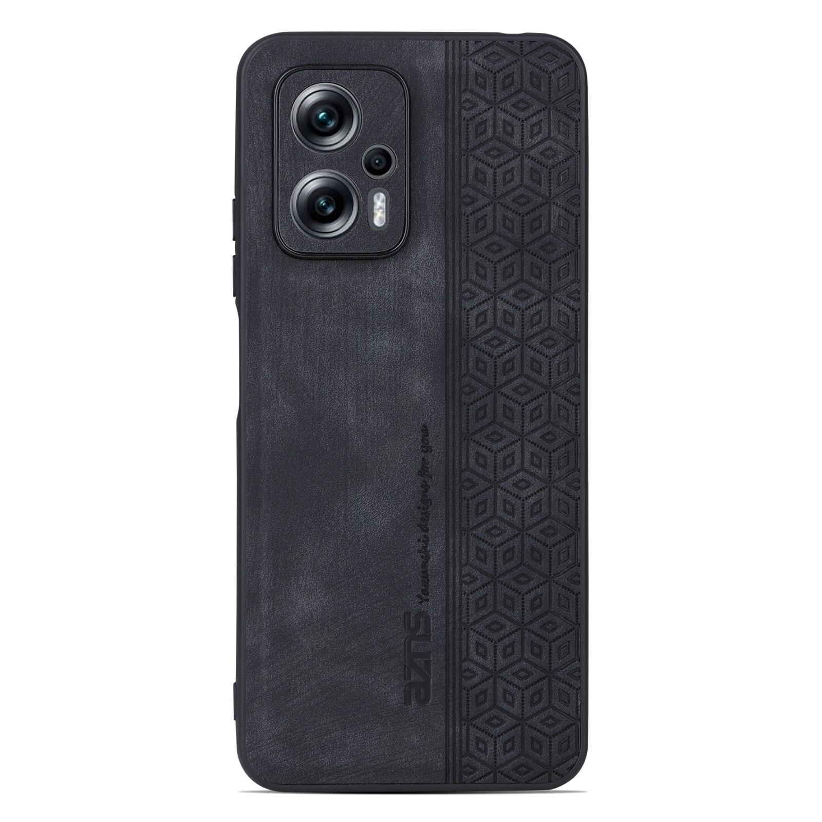 

AZNS for Xiaomi Redmi Note 11T Pro 5G/Note 11T Pro+ 5G/Poco X4 GT 5G/Redmi K50i 5G,Anti-scratch Phone Case Imprinted PU Leather+TPU Back Cover Black