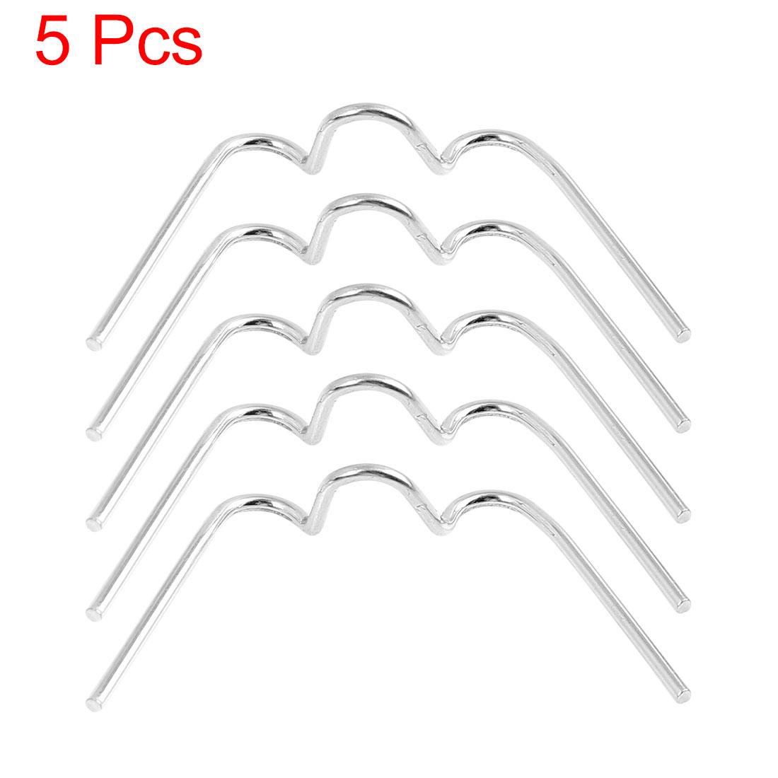 Motoforti Universal Headlight Bulb Spring Clips Motorcycle Fastener Spring Clip for Round Headlight Square Replacement 5pcs