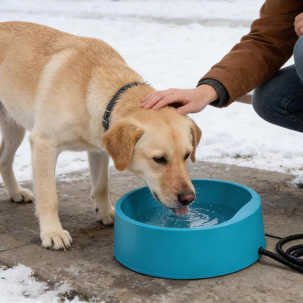 Electric Dog Water Bowl Heated Dog Bowl for Pets Dog Plug inElectric Dog Water Bowl Heated Dog Bowl Thermal Dog Bowl