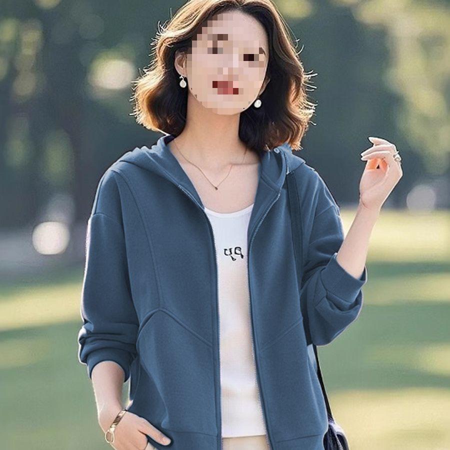 Women s Loose Hooded Cardigan Sweatshirt - New Spring/Autumn 2025 Design L (106-120 lbs)