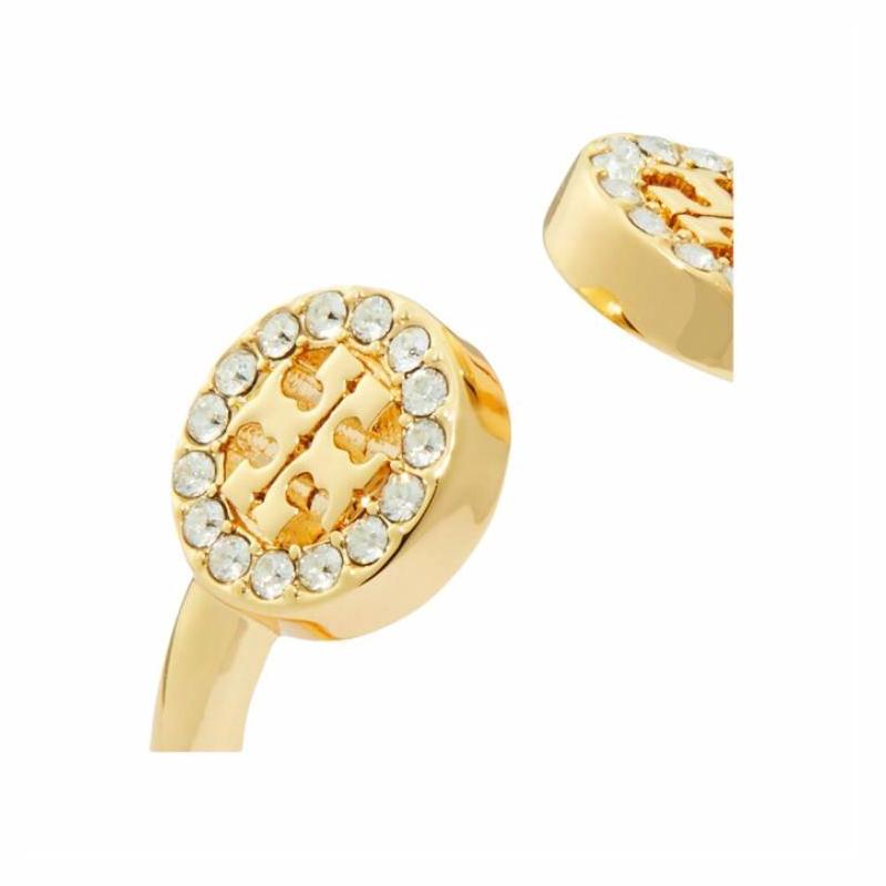 TORY BURCH Solid Color Design Glass Ring Men and Women Same Style Couple Gold 160180783-gold 7