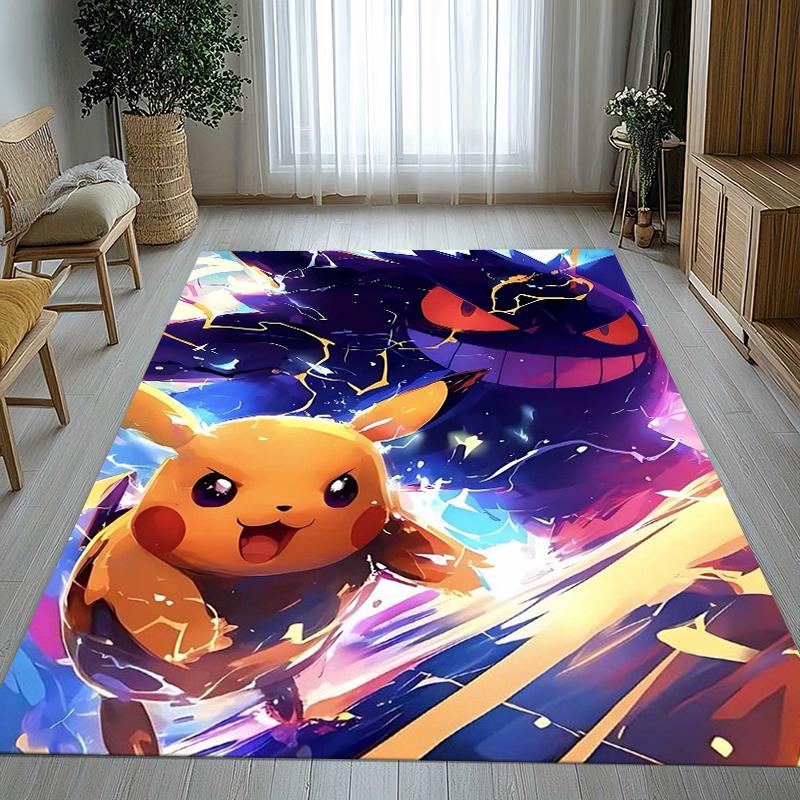 Gengar Pokemon Cartoon Ectoplasma Living Room Non-Slip Area Rug Soft Carpet for Bedroom Kids Playroom Sofa,Home Decor Doormat