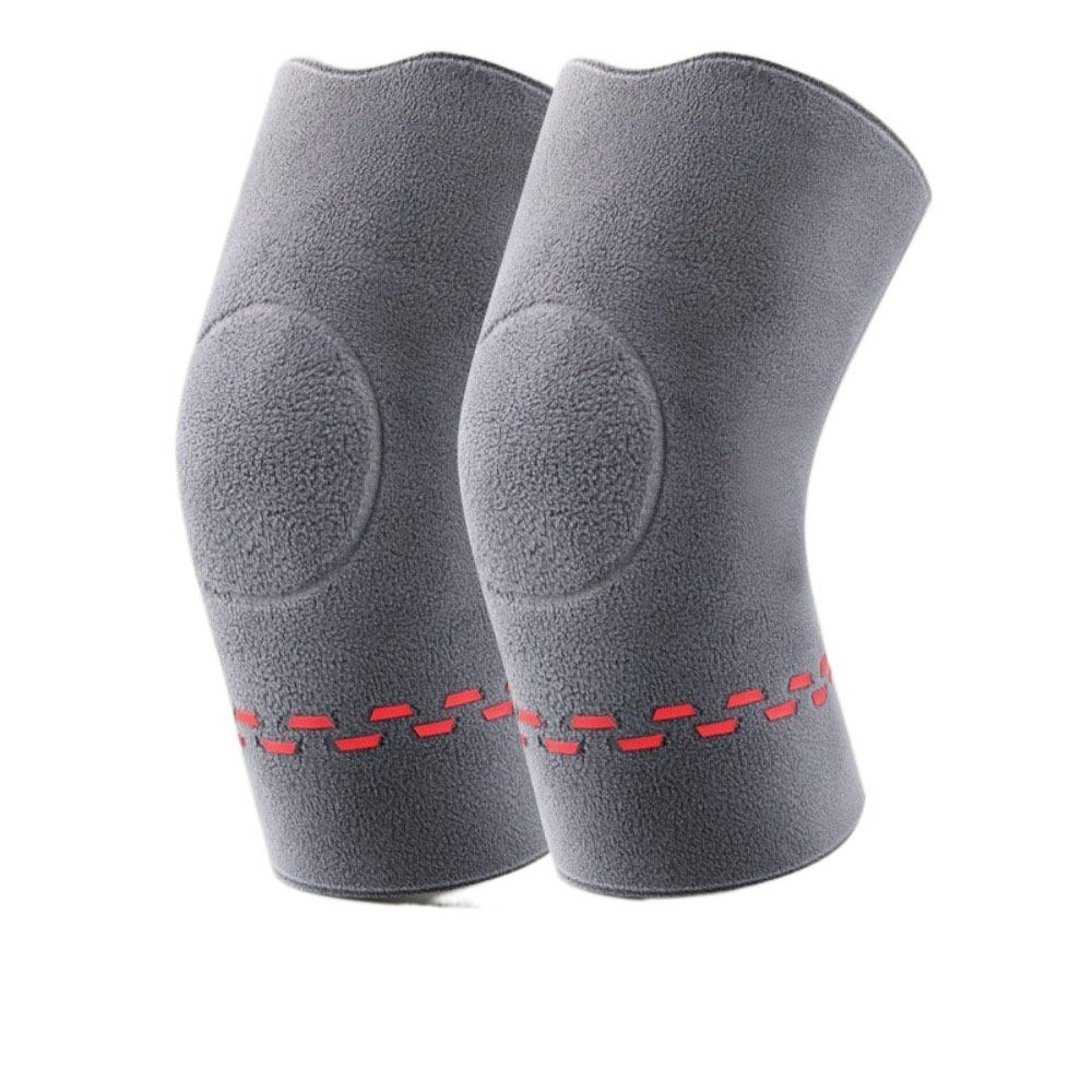 Heat-Retaining Thermal  Leg Warmer Double-Sided Fleece Knee Protector Winter Knee Brace  Winter M серый