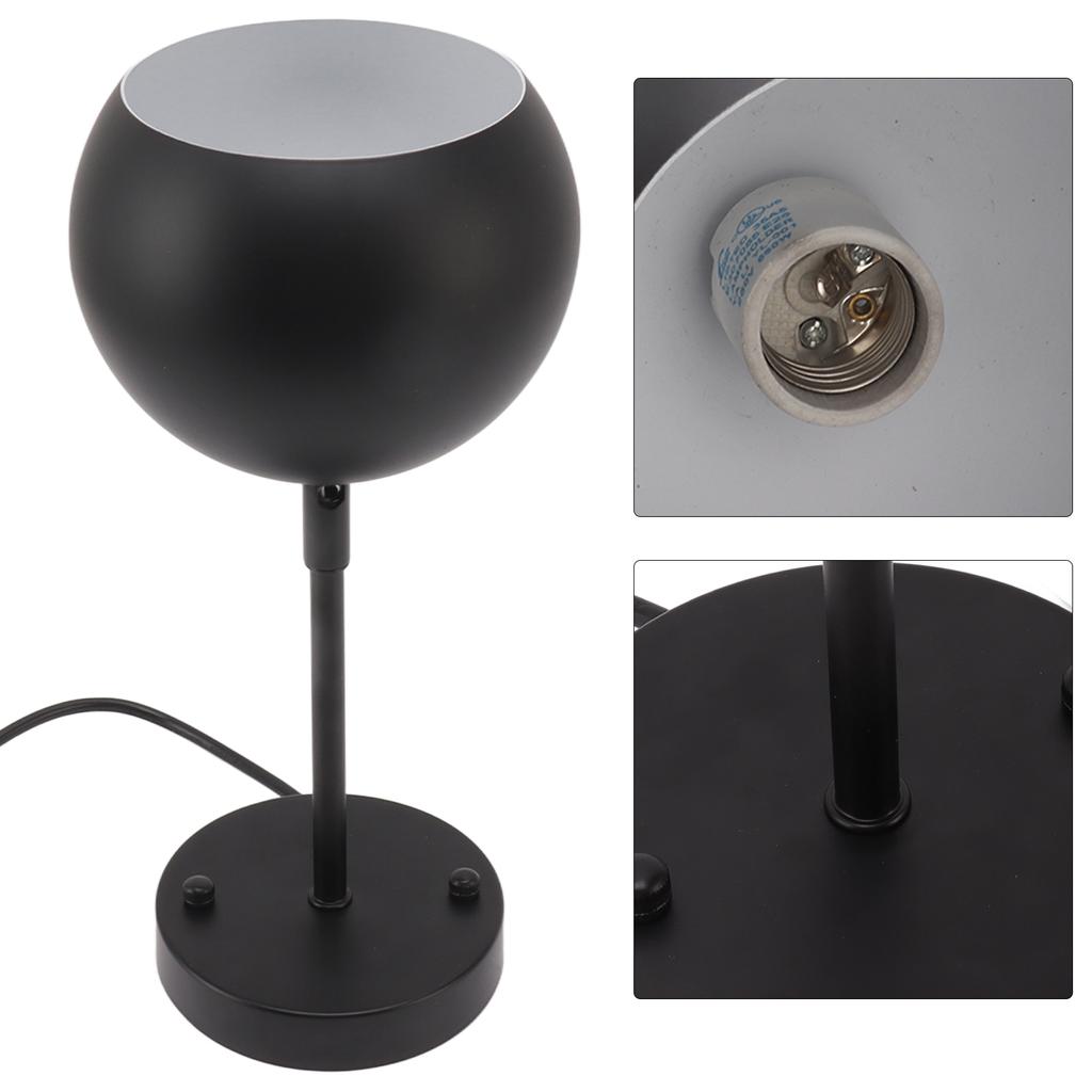 Aplice de perete vintage reglabilă E27 E26 bază lumină LED lumină de toaletă cu întrerupător negru