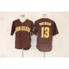 San Diego Padres Fan Fotbalový dres Unisex Vyšívaný Sportovní Top Pruhovaný Design Bavlněná Směs Podzimní Oblečení