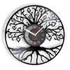 Tree of Life Retro Vinyl Record Wall Clock Living Room Kitchen Family Tree Retro Vinyl Longplay Wall Art Home Decor Wall Clock