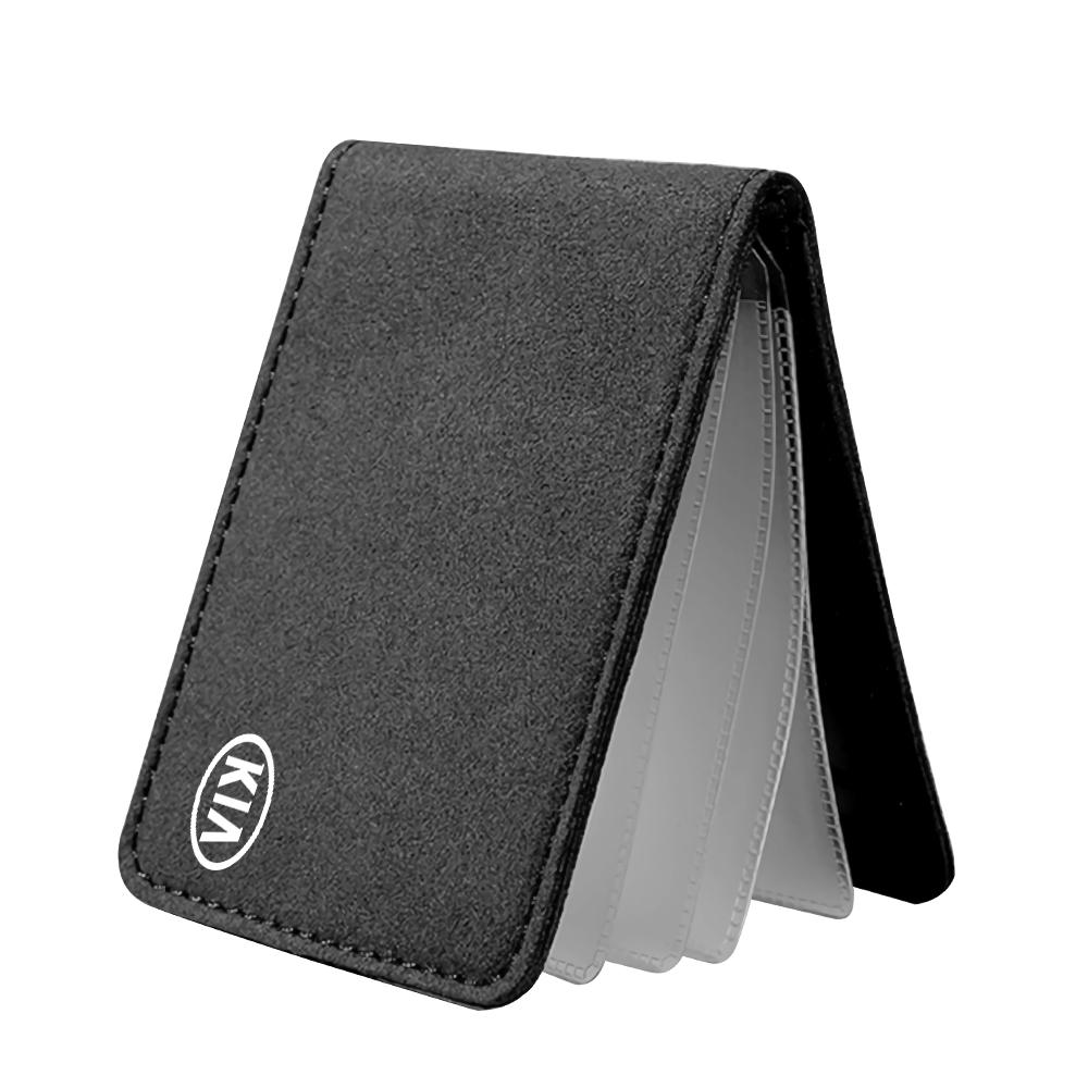 AADW1 Car Driver License Bag Auto Multi-Function Credit Card Document Case Holder For Kia Sorento Sportage Ceed Stonic Fitting Picanto
