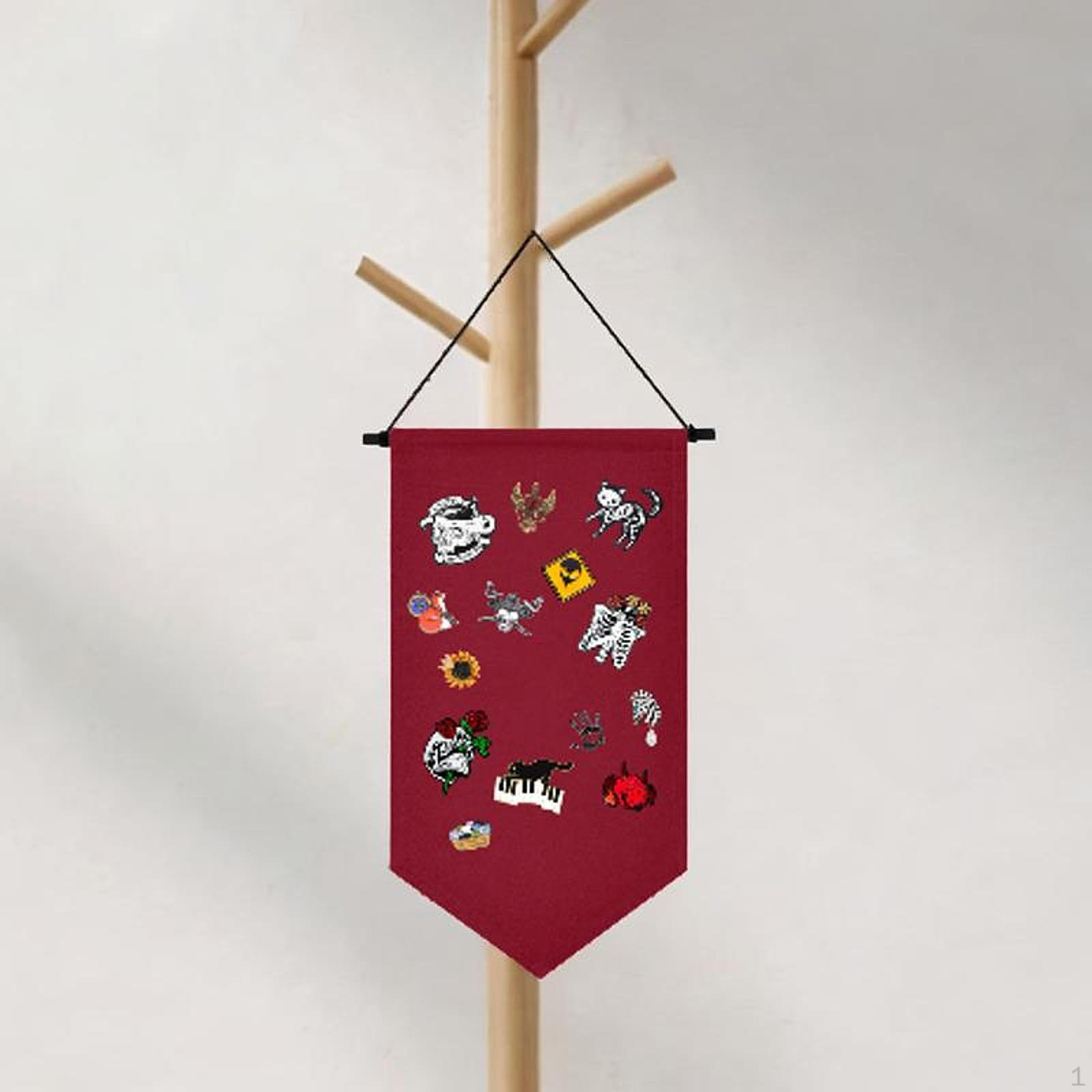 

Эмалевая булавка настенный дисплей баннер пустой держатель броши износостойкий многофункциональный значок на лацкан красный