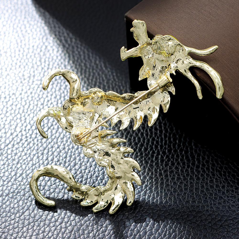 Multi-Color Diamond-Studded Fashion Brooch New Year Animal Pin Brooch Fashionable Accessory