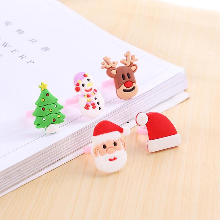 

Christmas Hair Accessories & PVC Soft Rubber Bracelets: Cartoon Rings and More for Kids