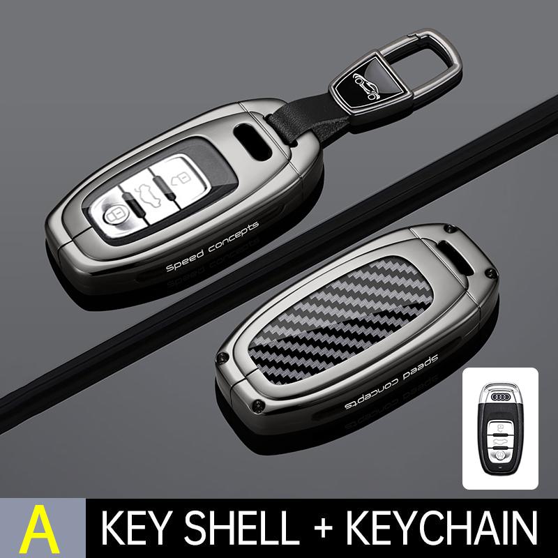 Zinc alloy Car Remote Key Case Cover Shell for A5 A6 C7 A7 A8 Q3Q5 Q7 S4S6 S7 S8 R8 TT A1 A3 8V A4 B8 B9 Holder Accessories