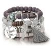 4Pcs/Set Bohemia Style Wing Bracelet Beads Jewelry Women Bangle Party Gift