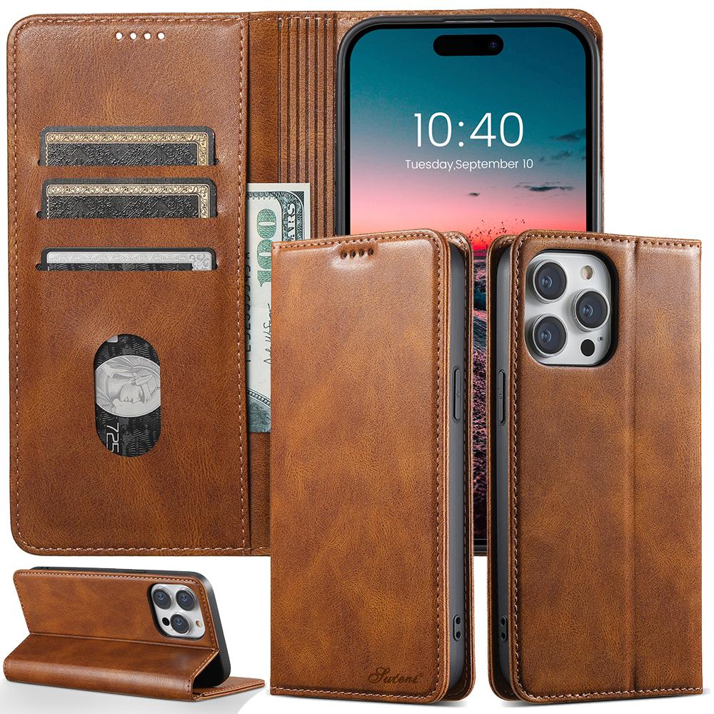 Premium Wallet Magnetische Lederhülle für iPhone 15 14 Plus 13 12 11 Pro Max XS MAX für Samsung S23 S22 Ultra Plus S23FE Note20Ultra A14 A54 A53