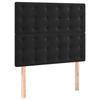 Tête de lit - Maison Exclusive - Velours noir - Hauteur réglable - 80 x 5 x 118/128 cm