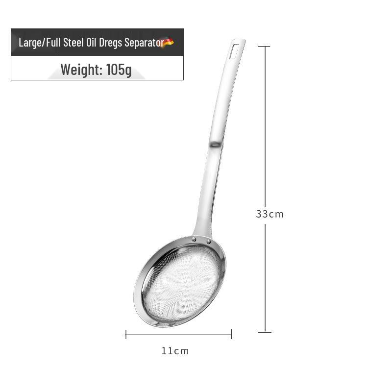 304 Stainless Steel Oil Skimmer, Soy Milk Foam & Dregs Strainer, Small Kitchen Ladle.