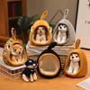 New Small Realistic Plush Toy Soft Dog Bed And Puppy 2-In-1 Plush Doll Kawaii Gift Stuffed Animal Giraffe Lion Tiger Plushies