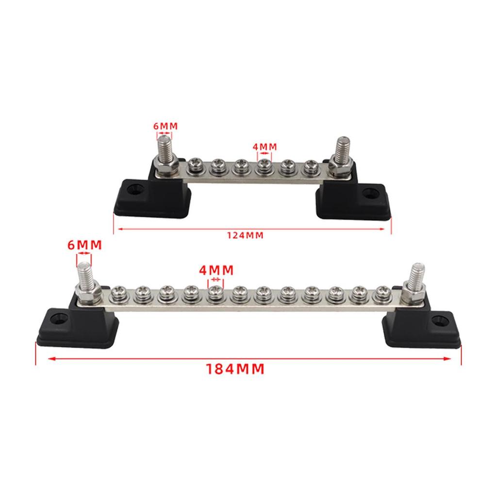 150A Dual Row Busbar for RVs, Yachts, and Cars (12-48V)