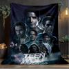 1 Stück Teen Wolf Decke Flanell Überwurf für Sofa, Innenbereich, Camping, Wohnzimmer, Büro, Stuhl und Bett Weiches Geburtstags-Weihnachtsgeschenk